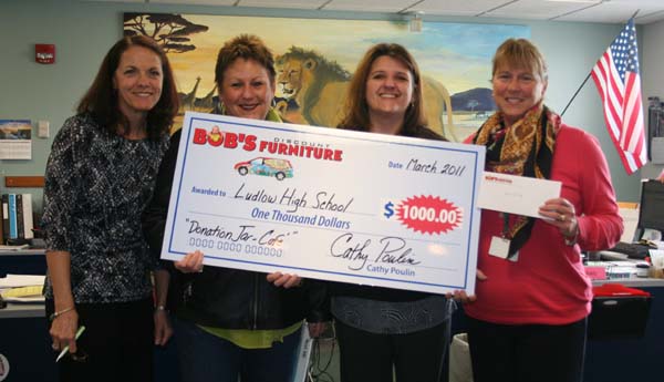 Bobs furniture donates $1,000 to LHS