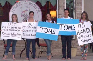 Students raise awareness by going barefoot