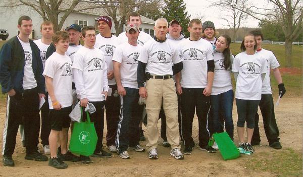 The LHS team that competed in the push-up challenge for the Wounded Warrior Project