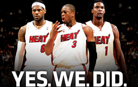 Big 3 Miami Heat James Wade & Bosh NBA