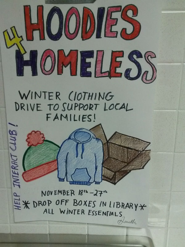 Helping those in need with Hoodies for the Homeless fundraiser 