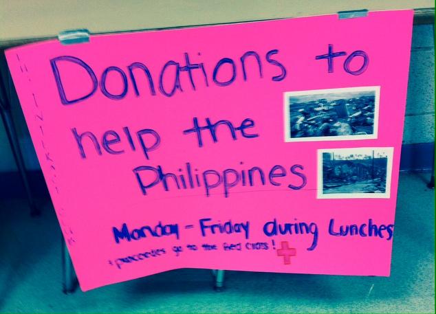 Interact+Club+collects+money+for+Philippines+