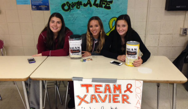 Girls soccer team collects money for cancer patient