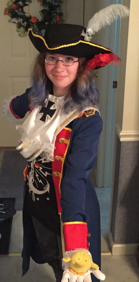 Saccamando dressed as Prussia from Hetalia