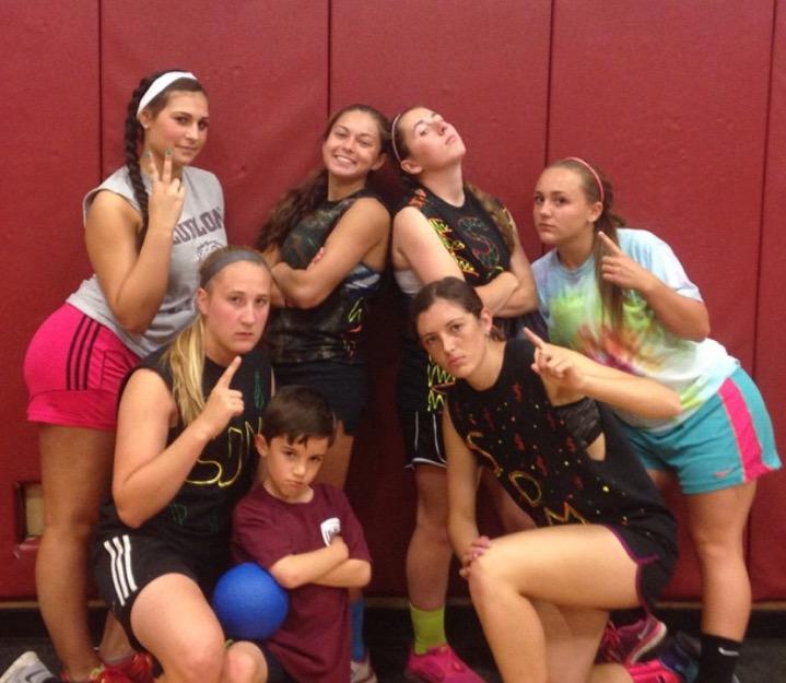 The Slum Dodge Millionaires, a team from dodgeball marathon 2015, posing for a photo. 