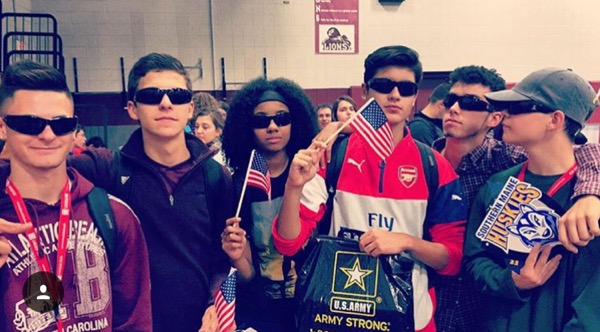 Students pose for a picture at last year's College Fair