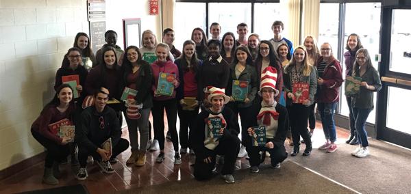 Student Council reads to Elementary Schools