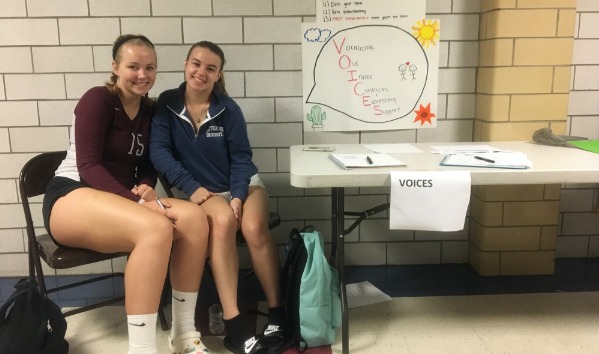 Seniors Julia Forrant (left) and Casey Dempsey are the co-presidents of the new LHS club called Voices.
