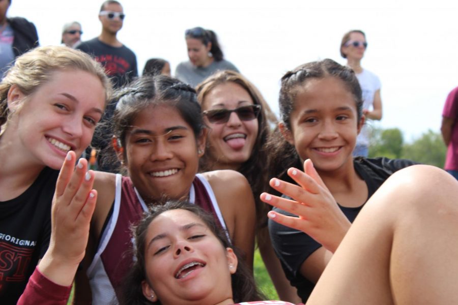 The girls team enjoying themselves time after their races