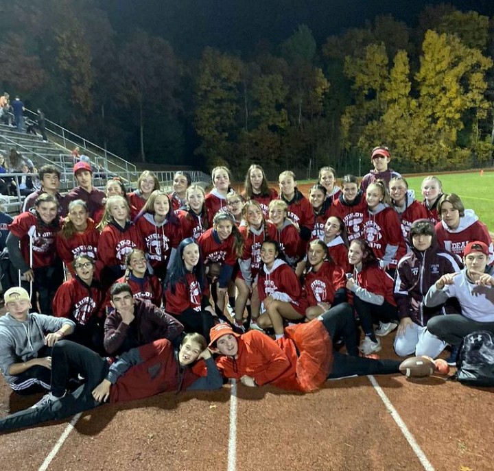 The class of 2023 during the 2019 Powder Puff game. 