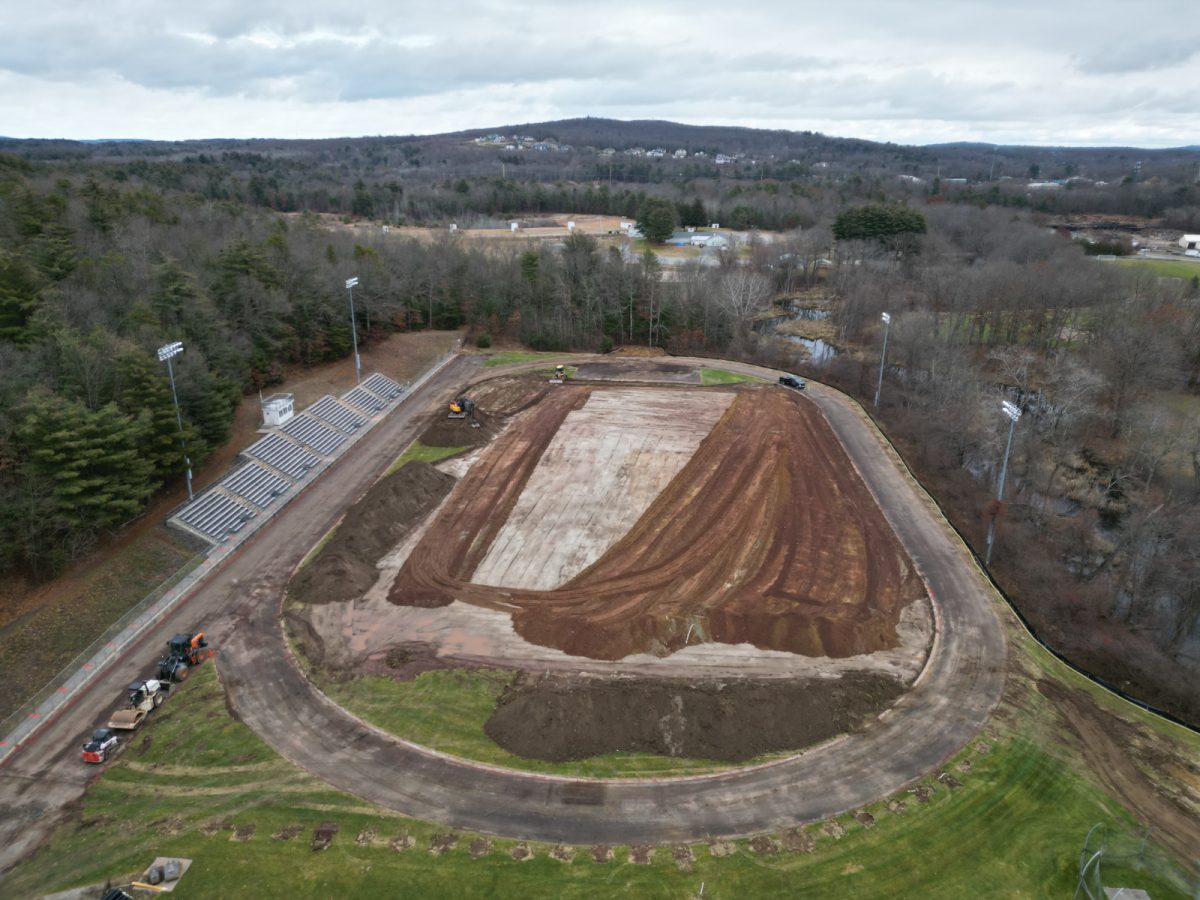 The town is investing to rebuild the LHS athletic field, currently under construction. 