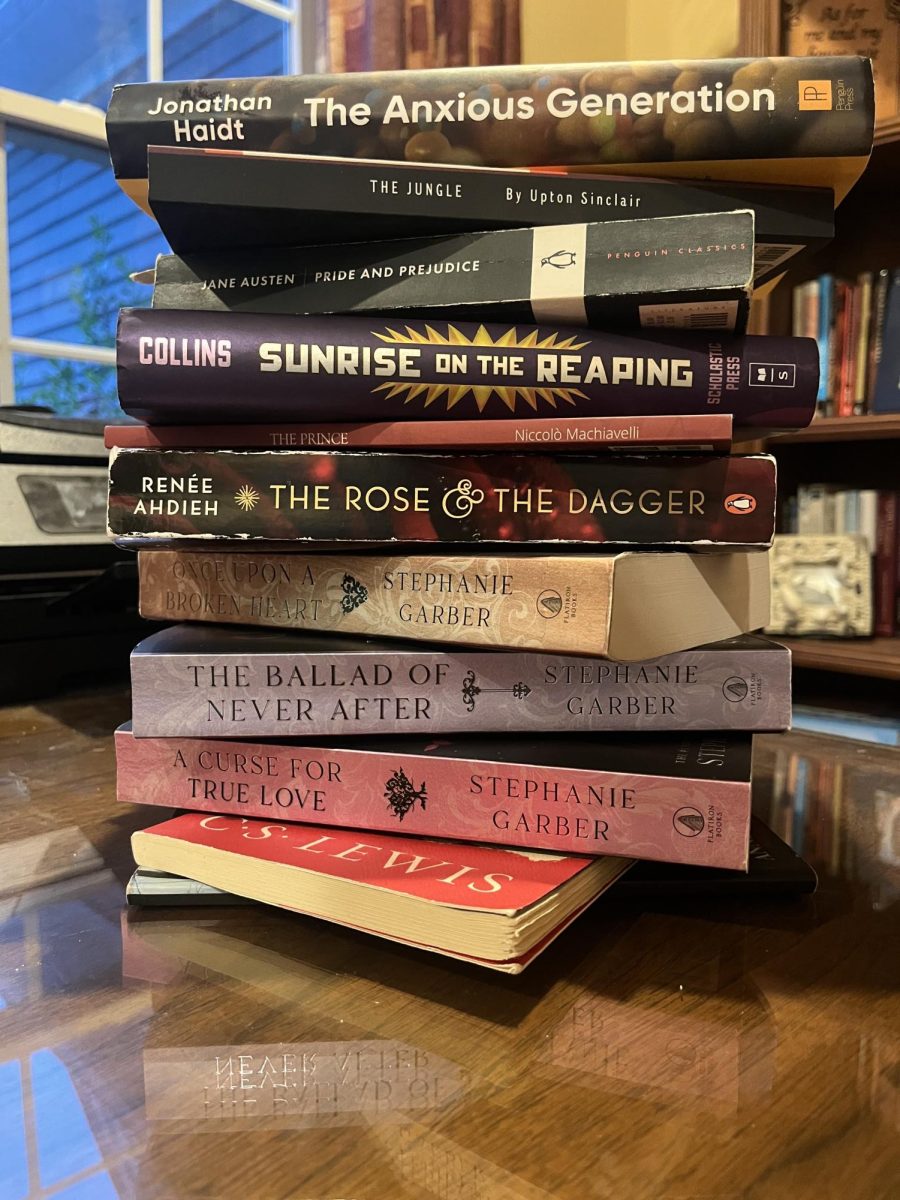 The stack of books the author has read in the past year. 